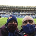 Couple at Murrayfield wearing masks